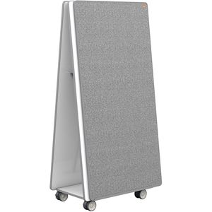 Nobo Move & Meet mobiel systeem met 2 whiteboard/memobord panelen, ft 180 x 90 cm