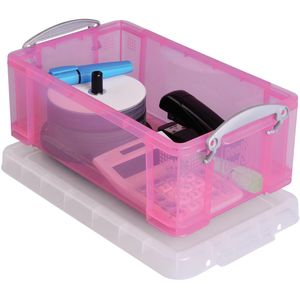 Really Useful Box opbergdoos 9 liter, transparant roze