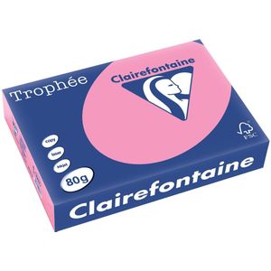 Clairefontaine Trophée gekleurd papier, A4, 80 g, 500 vel, felroze