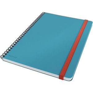 Leitz Cosy notitieboek met spiraalbinding, voor ft B5, gelijnd, blauw