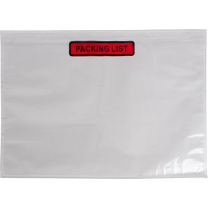 Paklijstenvelop Dokulops C4, ft 322 x 225 mm, doos van 500 stuks, tekst: packing list