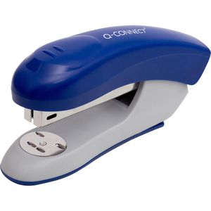 Q-CONNECT nietmachine, kunststof, half strip, 20 blad, blauw