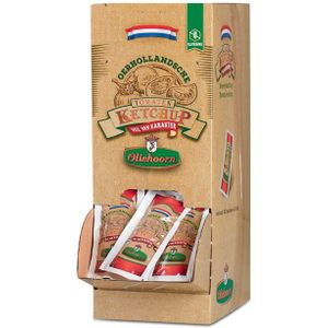 Oliehoorn Tomatenketchup, doos van 150 zakjes van 15 ml