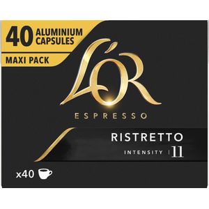 Douwe Egberts koffiecapsules L'Or Intensity 11, Ristretto, pak van 40 capsules