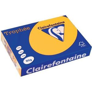 Clairefontaine Trophée Intens, gekleurd papier, A4, 80 g, 500 vel, zonnebloemgeel