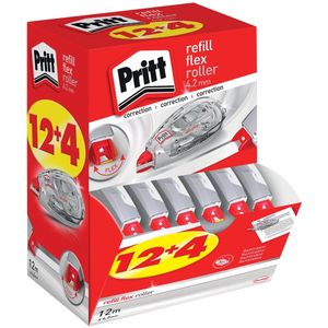 Pritt correctieroller Refill Flex 4,2 mm x 12 m, doos 12  4 gratis