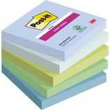 Post-it Super Sticky notes Oasis, 90 vel, ft 76 x 76 mm, geassorteerde kleuren, pak van 5 blokken