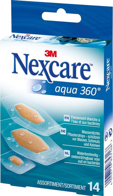 3M - Nexcare Aqua 360° - Pleisters - 14 Stuks - Waterproof