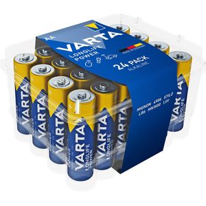 Varta batterij Longlife Power AA, pak van 24 stuks