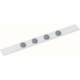 MAUL metaalstrip Standaard lijst zelfklevend 100X5cm incl. 4 magneten, wit