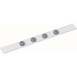 MAUL metaalstrip Standaard lijst zelfklevend 100X5cm incl. 4 magneten, wit