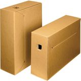 Loeff's archiefdoos City box 10 , ft 390 x 260 x 115 mm, bruin/wit, pak van 50 stuks