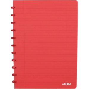 Atoma Trendy schrift, ft A4, 144 bladzijden, gelijnd, transparant rood