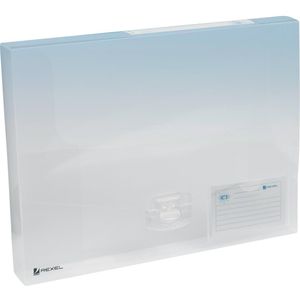 Rexel elastobox Ice transparant, rug van 4 cm