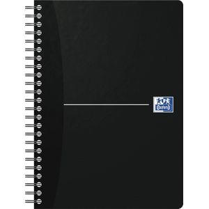 Oxford Office Essentials spiraalschrift, 180 bladzijden, ft A5, geruit 5 mm, zwart
