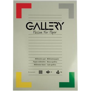Gallery millimeterpapier, ft 29,7 x 42 cm (A3), blok van 50 vel