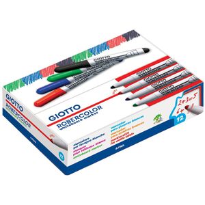 Giotto Robercolor whiteboardmarker maxi, ronde punt, zwart