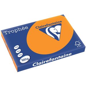 Clairefontaine Trophée Intens, gekleurd papier, A3, 120 g, 250 vel, feloranje