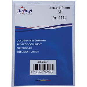Bronyl U-mapje uit transparante PVC van 180 micron, ft A6
