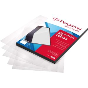 Pergamy omslagen, ft A4, PVC, 150 micron, pak van 100 stuks, transparant