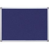 Q-CONNECT textielbord met aluminium frame 90 x 60 cm blauw