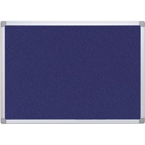 Q-CONNECT textielbord met aluminium frame 90 x 60 cm blauw