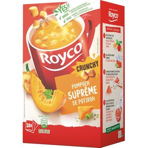Royco Minute Soup pompoensuprême met croutons, pak van 20 zakjes
