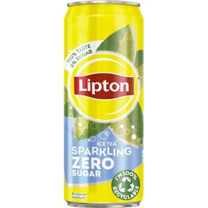 Lipton Ice Tea Zero frisdrank, sleek blik van 33 cl, pak van 24 stuks