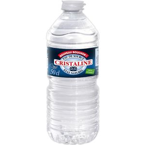 Cristaline plat water, fles van 50 cl, pak van 24 stuks