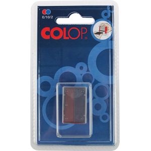 Colop stempelkussen tweekleurig (blauw/rood), voor stempel S160L, blister van 2 stuks