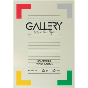 Gallery kalkpapier, ft 21 x 29,7 cm (A4), blok van 50 vel