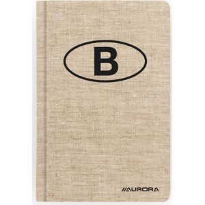Aurora Notebook, linnen, ft A5 , 92 bladzijden, geruit 5 mm, grijs