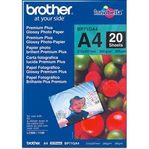 BROTHER fotopapier glossy, ft A4, 260 g, pak van 20 vel