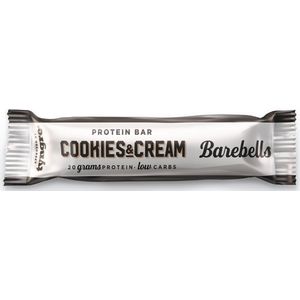 Barebells snack Cookies & Cream, reep van 55 g, pak van 12 stuks