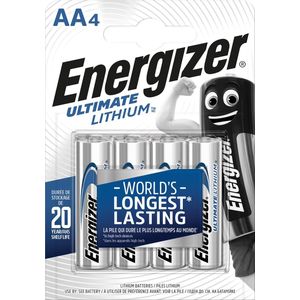 Energizer Ultimate Lithium Mignon - AA LR 6 - 1,5V - 1x4 Stuks