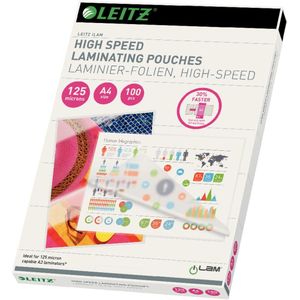 Leitz UDT lamineerhoes ft A4, 250 micron (2 x 125 micron), highspeed, pak van 100 stuks