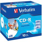 Verbatim CD recordable, doos van 10 stuks, individueel verpakt (Jewel Case)