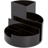 MAUL bureauorganizer pennenbak Roundbox Ø14x12.5cm, 7-vaks, 85% gerecycled kunststof zwart