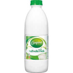 Campina halfvolle melk, 1 liter, pak van 6 stuks