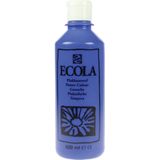 Talens Ecola plakkaatverf flacon van 500 ml, donkerblauw