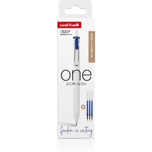 Uni-ball ONE gelroller 0,7 mm blauw, 1 roller  3 vullingen