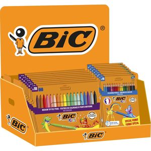 Bic Kids kleurpotlood  viltstift Back To School, assorti, display van 48 etuis