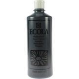 Talens Ecola plakkaatverf flacon van 1000 ml, zwart