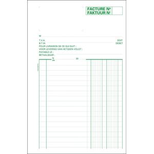 Exacompta factuurboek, ft 21 x 13,5 cm, tweetalig, dupli (50 x 2 vel)