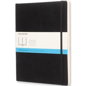 Moleskine notitieboek,  ft 19 x 25 cm, puntraster, harde cover, 192 blad, zwart