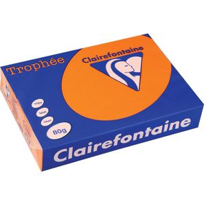 Clairefontaine Trophée Intens, gekleurd papier, A4, 80 g, 500 vel, feloranje