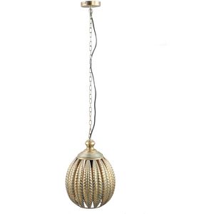 PTMD Mellis Gold ijzeren hanglamp bladeren bal