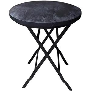 Foldable Side Table Black 60