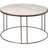 Tower living Iron coffee round table w marble top 81x81x48