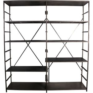 PTMD shop Furniture metal cabinet 6 Veneer shelves